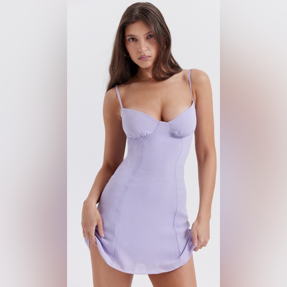 House of CB “Christiana” Mini Lavender Dress